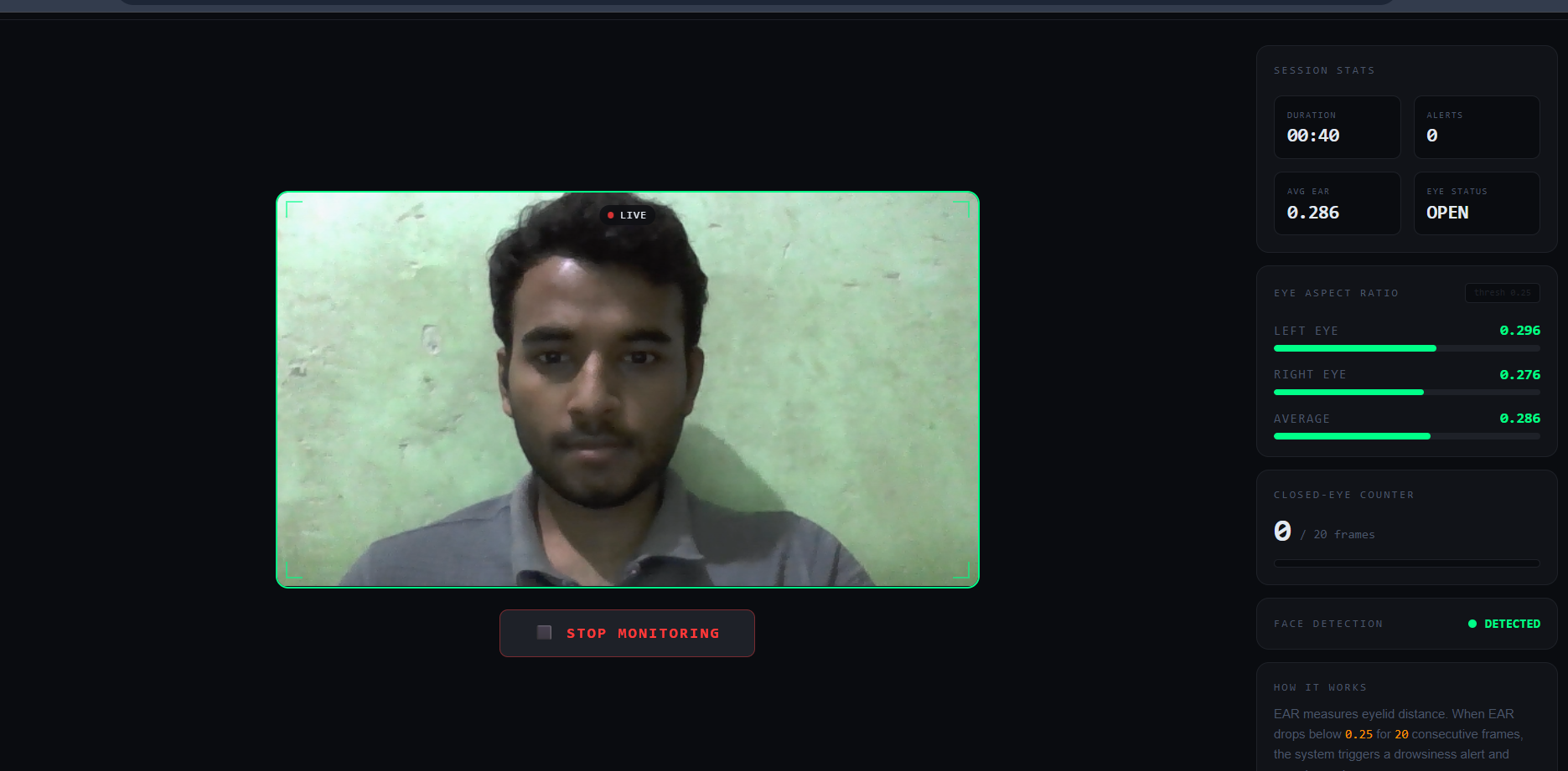 Drowsiness Detection System screenshot 2